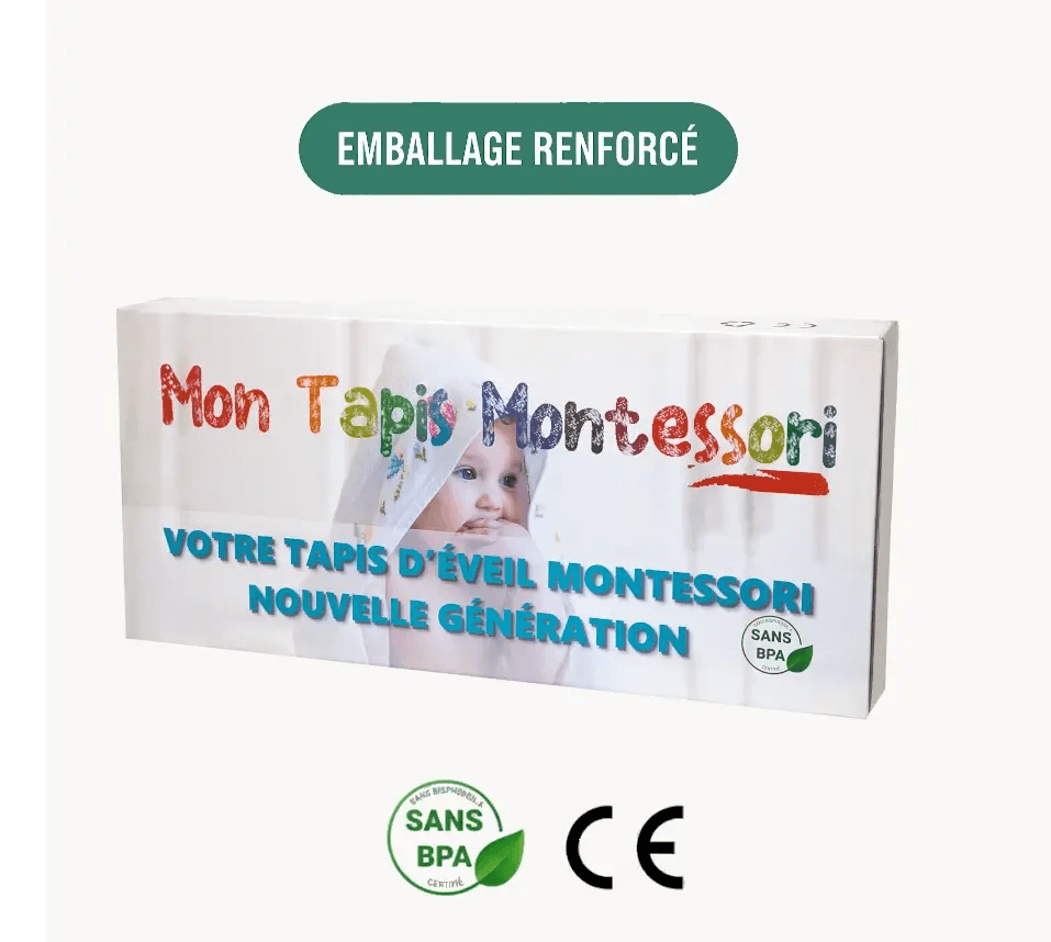 Tapis d'eveil Montessori livre dans son carton solide